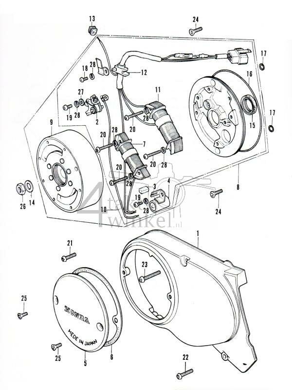 E4 - Left  Crankcase Cover - Generator
