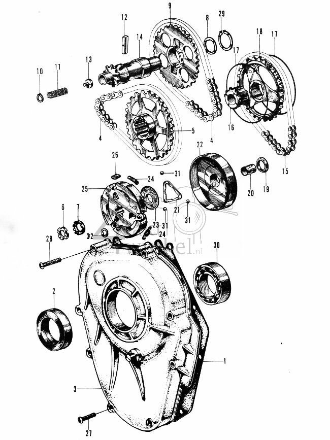 E3 - Right Crankcase Cover - Reduction