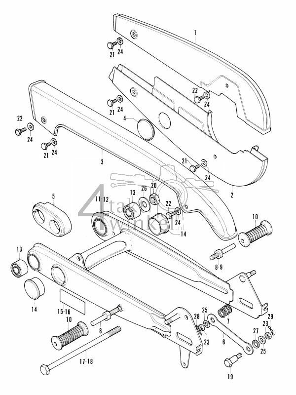 F13 - Rear Fork - Chain Case