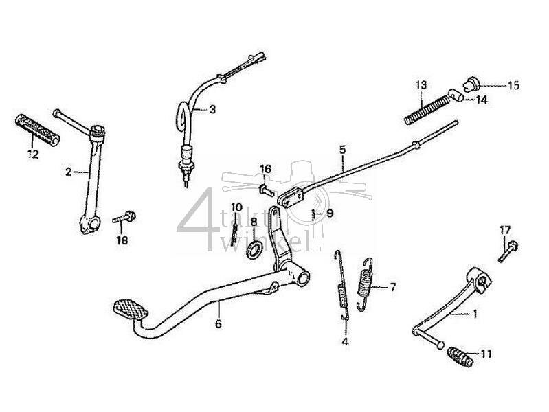 F17 - Change Pedal - Brake Pedal - Kick Starter Arm