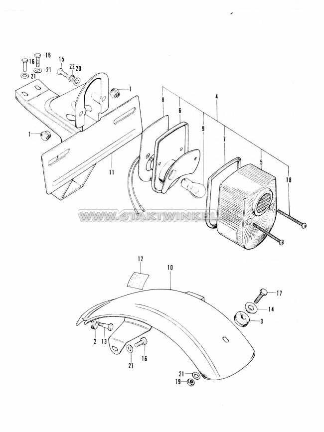 F12-1 - Tail Light - Rear Fender (Australia)
