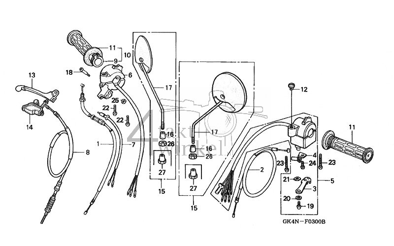 F3 - Handle Lever - Switch - Cable (C50B1/D1/ST1/S1)