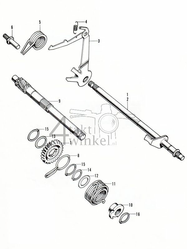 E10 - Kick Spindle - Gearshift Spindle