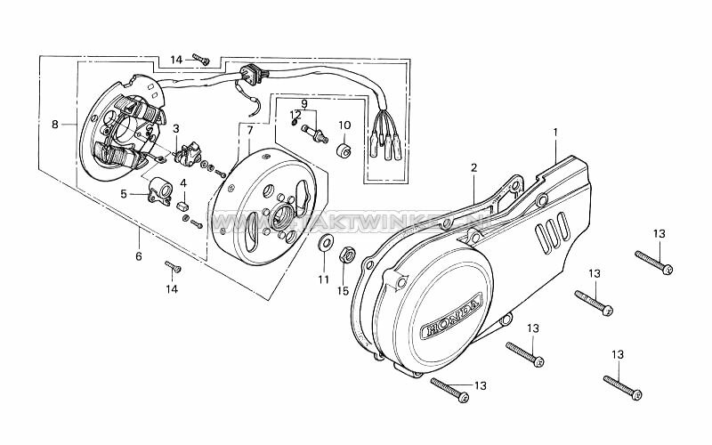 E7 - Generator - Left Crankcase Cover