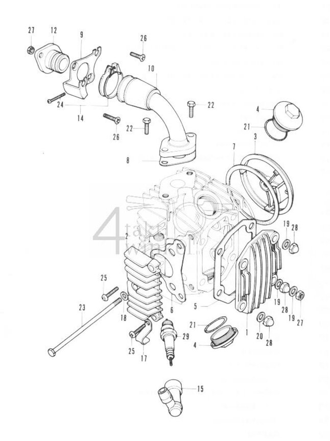 E1 - Cylinder Head Cover - Inlet Pipe