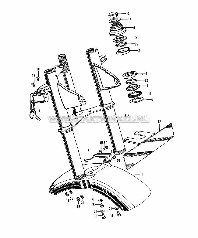 F2 - FRONT FORK - FENDER (TYPE 2)