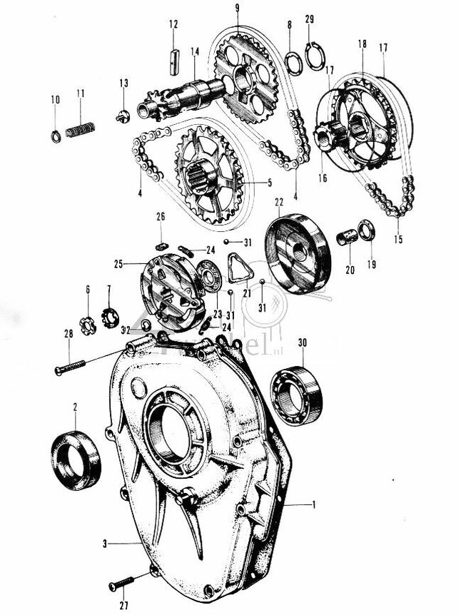 E3 - Right Crankcase Cover - Reduction