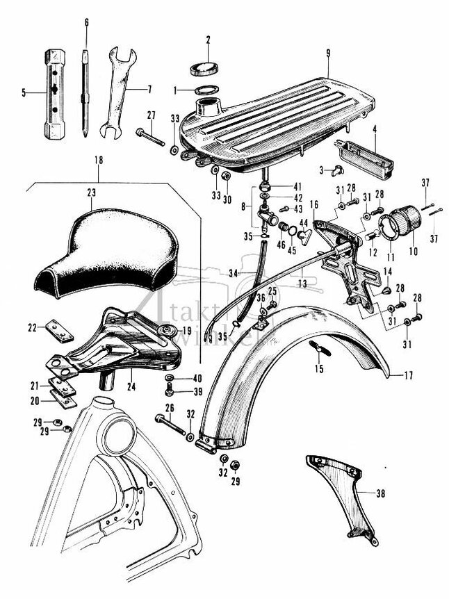 F6 - Seat - Fuel Tank - Rear Fender