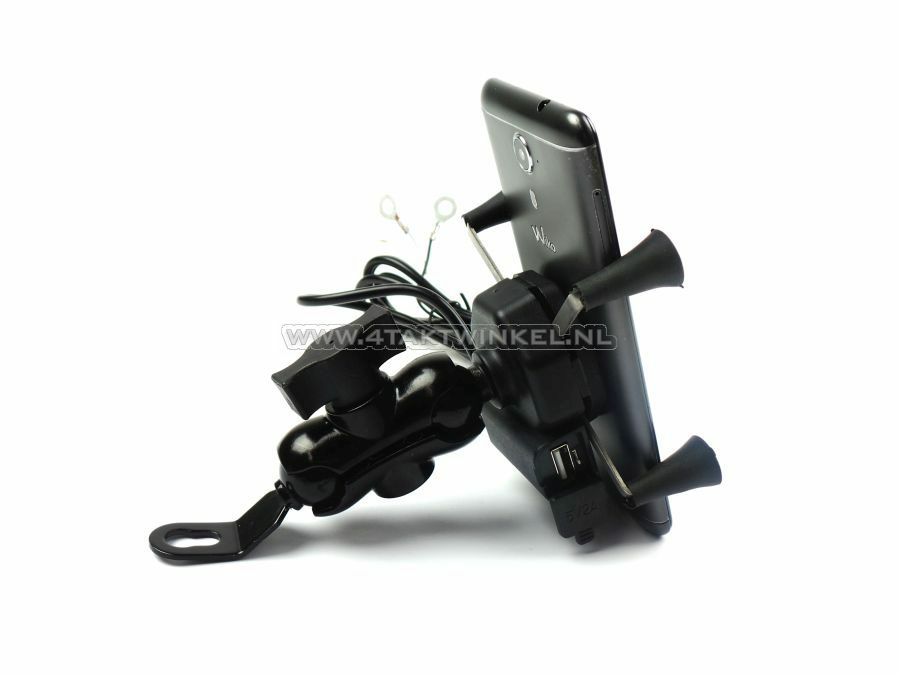 USB charger, phone holder, for 12 volt bike, type 1