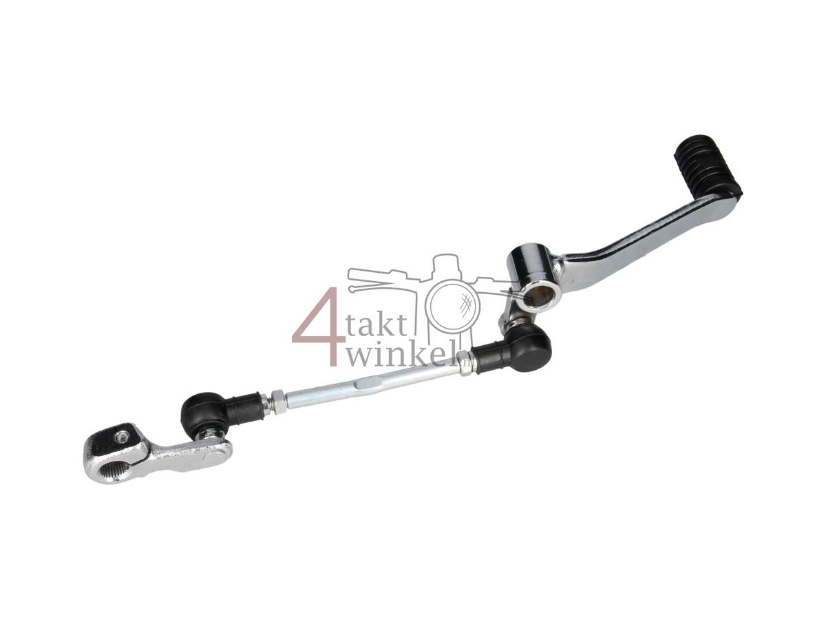 Gear pedal single, chrome, fits Mash Fifty