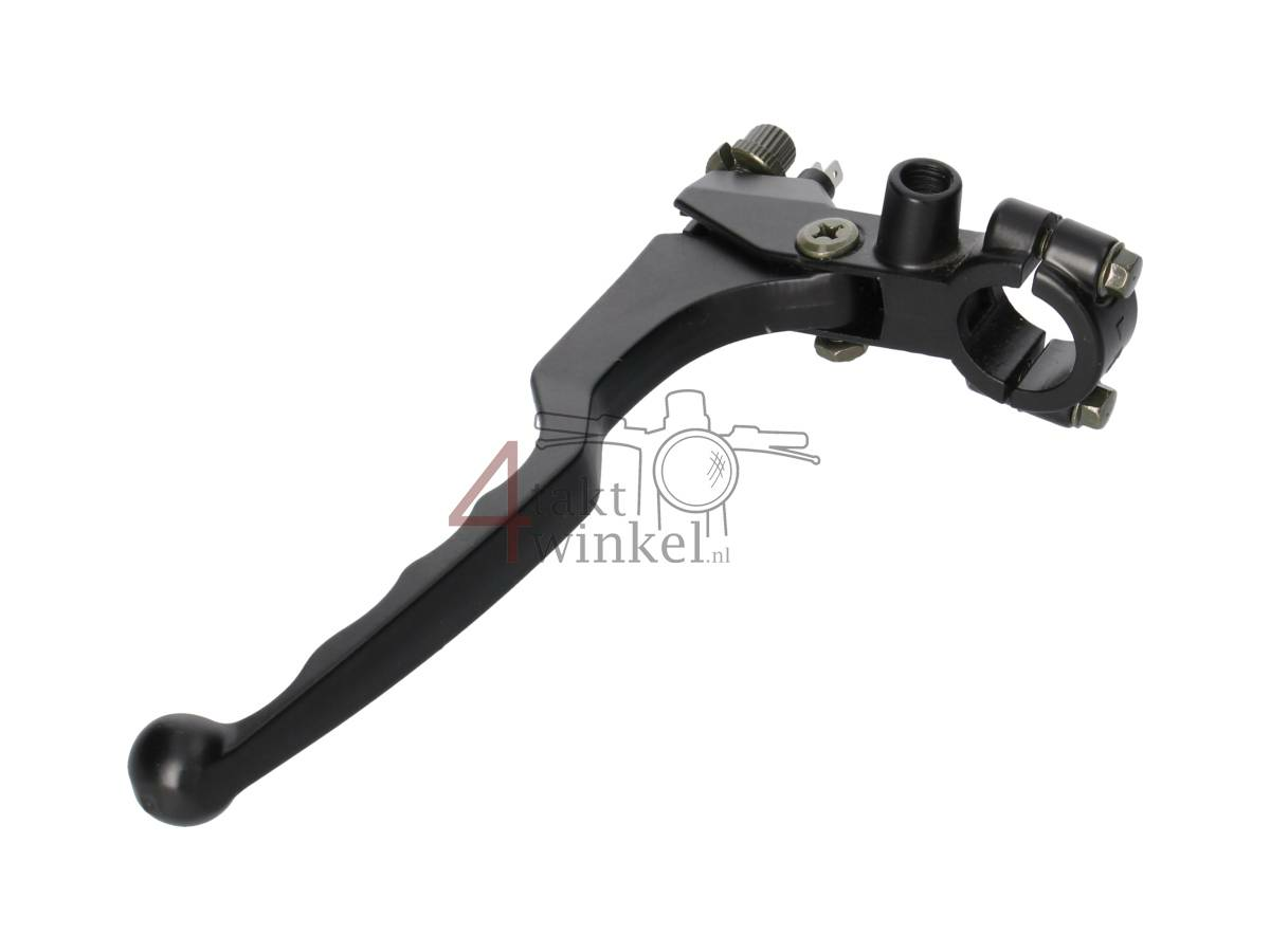 Lever clutch, with support, universal, black, long