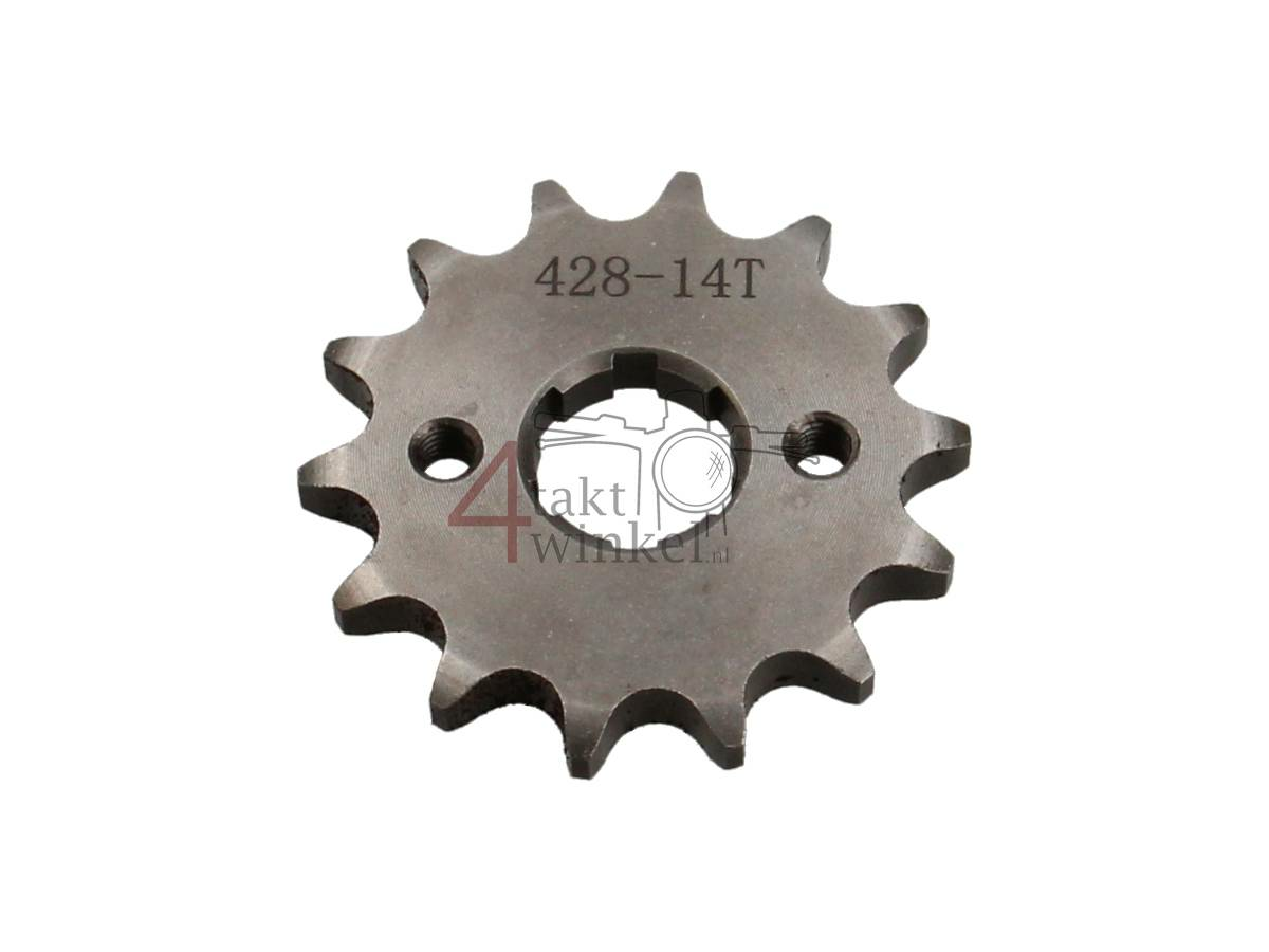 Front sprocket, 428 chain, 20mm shaft, 14, Mash