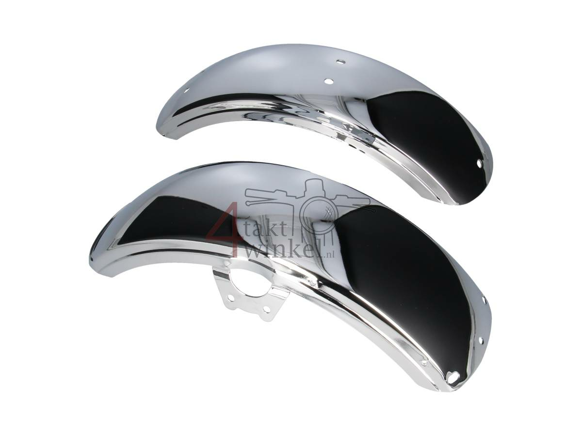 Mudguard set, Dax NT replica ab23 chrome, A-quality