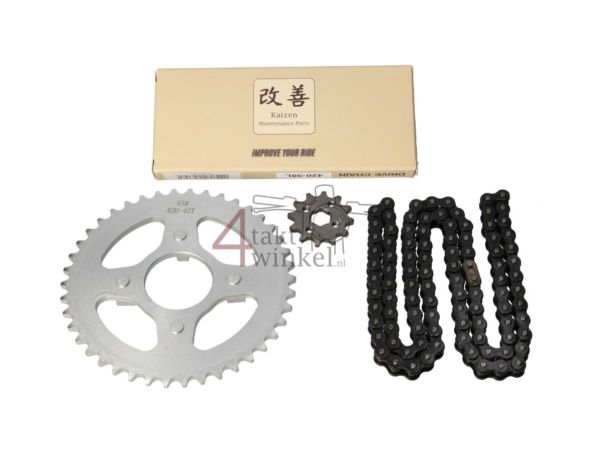 Sprockets and chain set standard, 4sp, fits SS50, A-quality