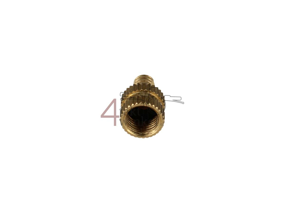 Valve, adapter, bicycle pump to car valve