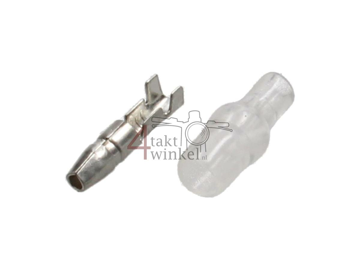 Connector Japanese bullet, 3,5mm, man + sleeve, per 10 pieces