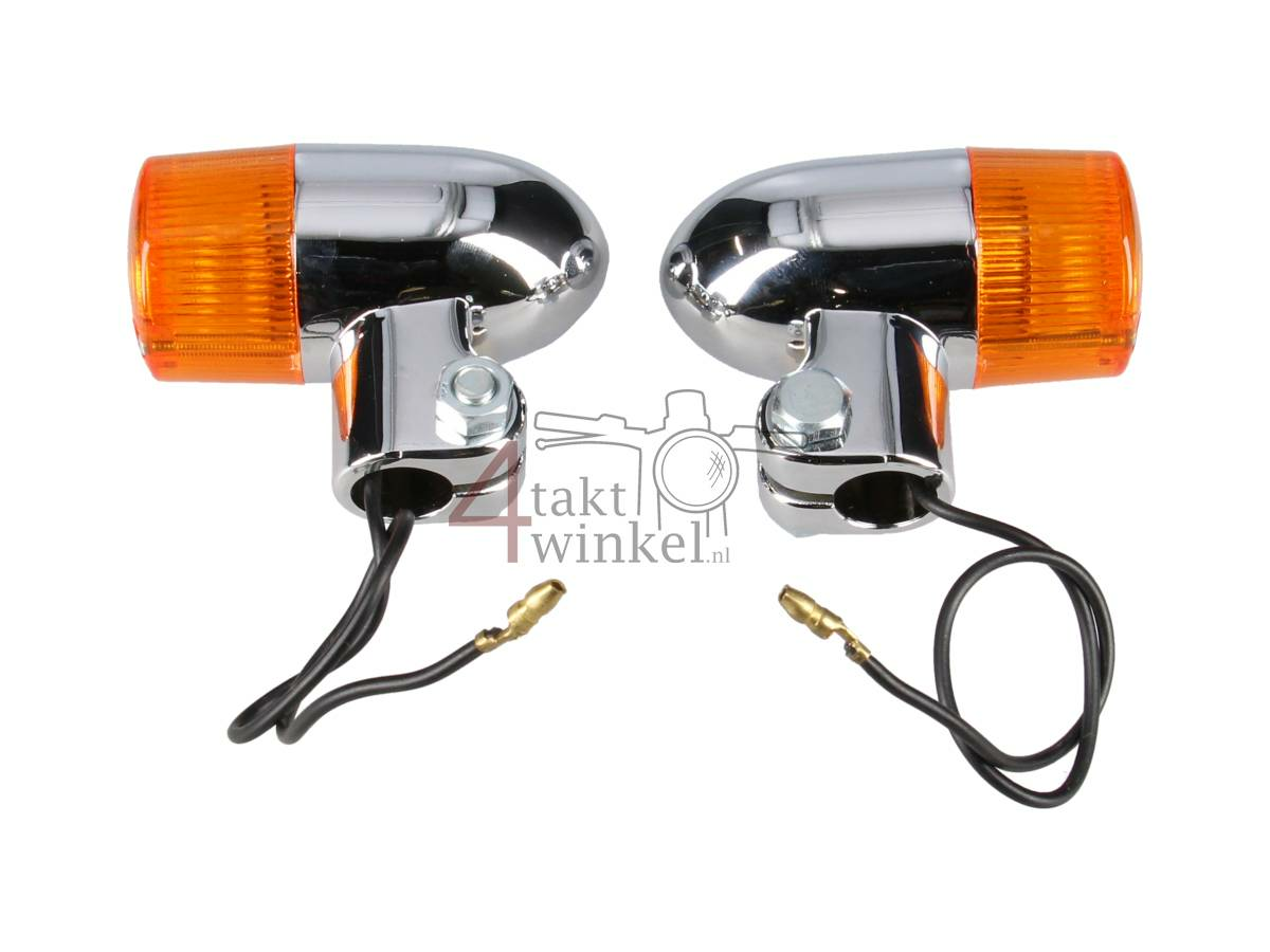 Indicator loose, A-quality, bullet style, set of 2, fits SS50, C50, CB50 and CY50, chrome