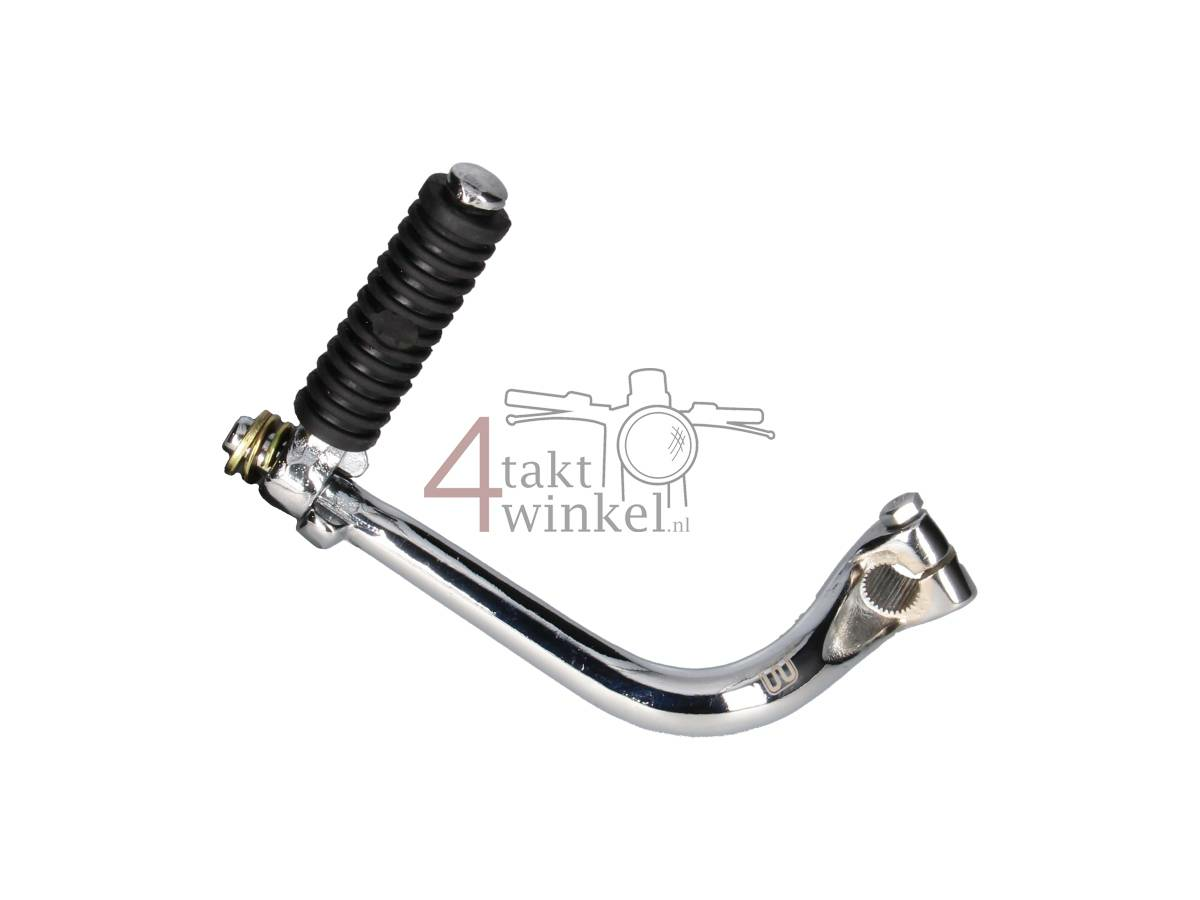 Kickstarter 14mm shaft, curved, fits C50, SS50, Dax, Chrome