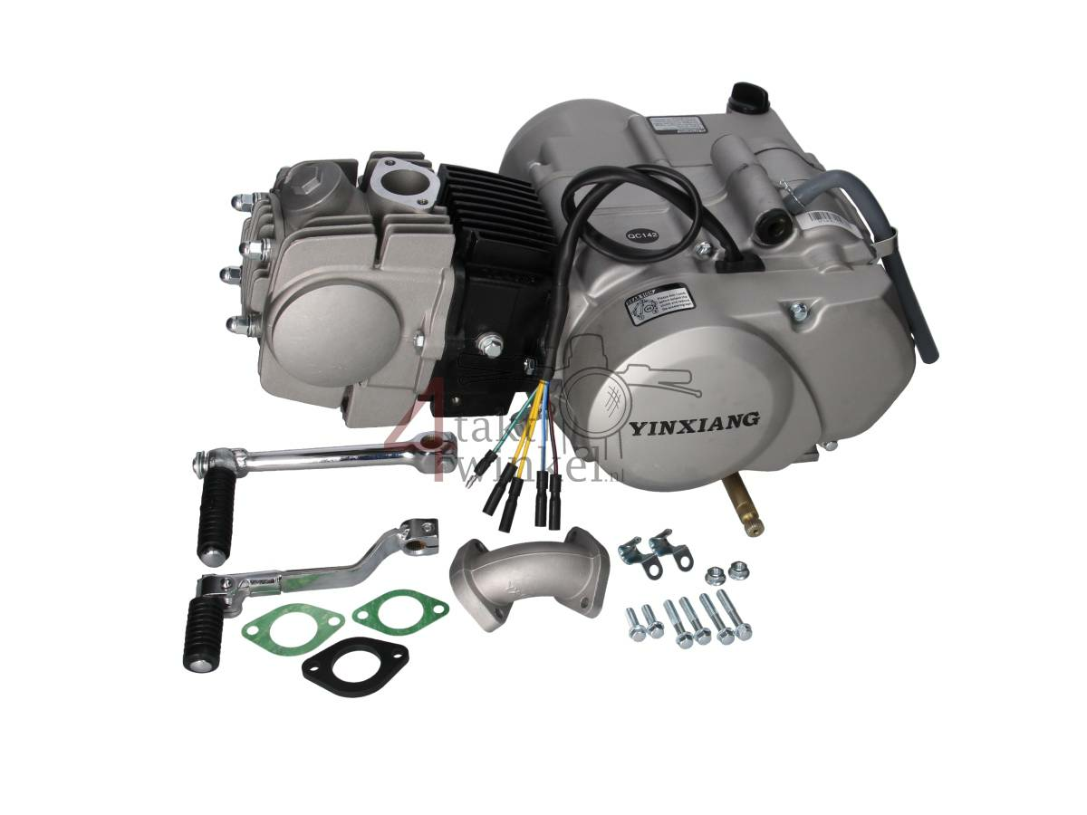 Engine, 125cc, semi-automatic clutch, YX, 4-speed