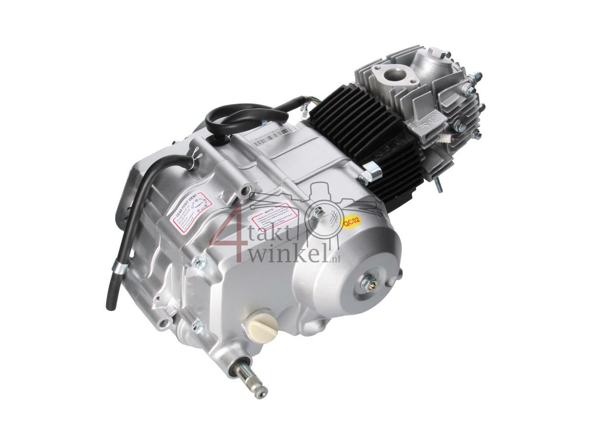 Engine, 107cc, semi-automatic, 4-speed, silver