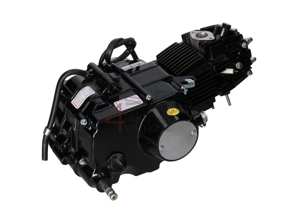 Engine, 107cc, manual clutch, 4-speed, black