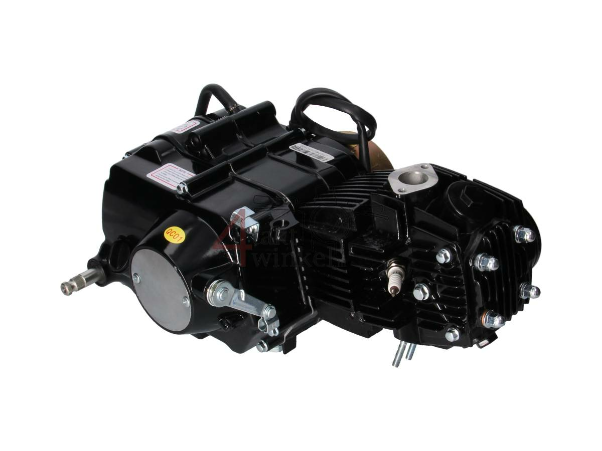 Engine, 107cc, manual clutch, 4-speed, black