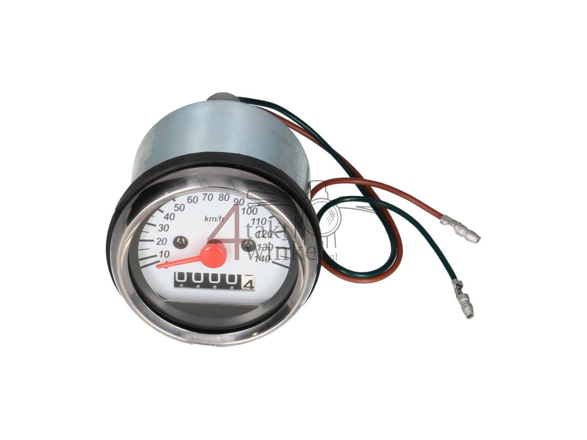 Speedometer Monkey up to 140 km/h, white background, DRP