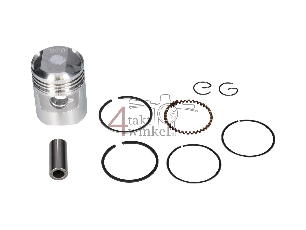 Piston set 50cc 6v 39,25mm 1st oversize, A-quality