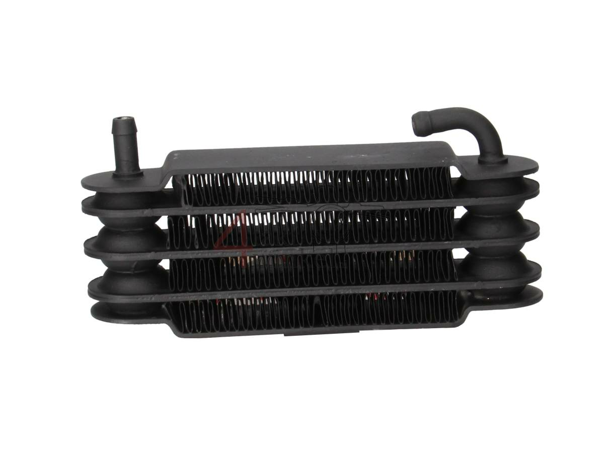 Oil cooler, 4 rows, hose connection, black