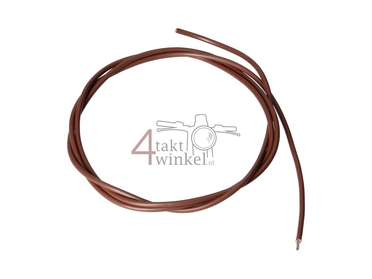 Wire per meter 0.75mm2, brown