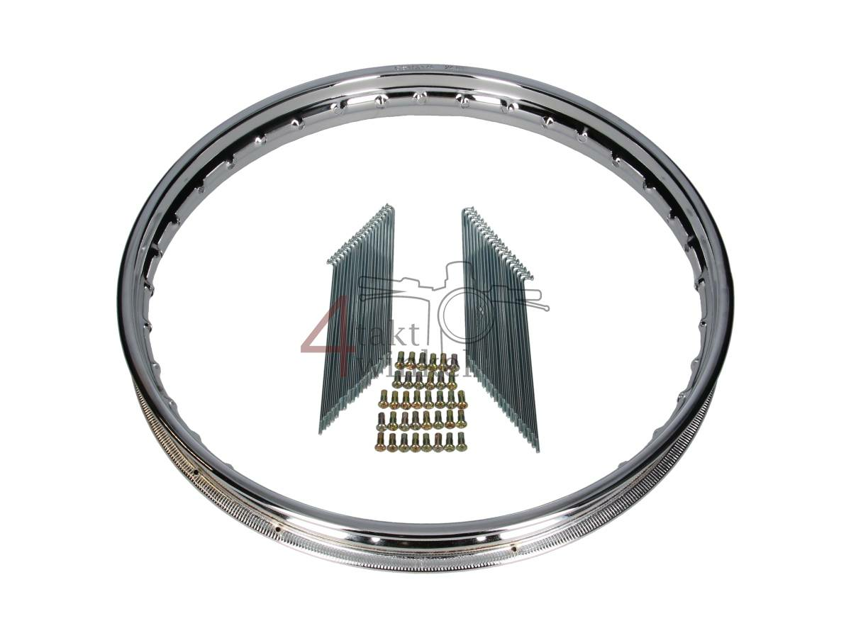 Rim and spoke set, 17" 1.40, C50, CD50h, front wheel, A-quality