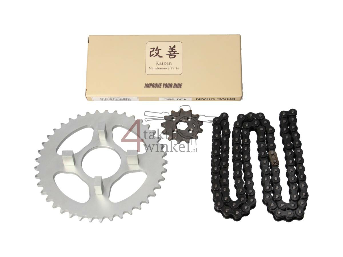 Sprockets and chain set standard, 4sp, fits SS50E, A-quality