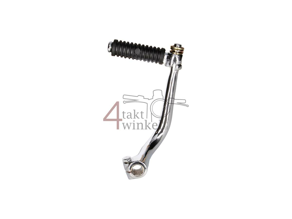 Kickstarter 14mm shaft, curved, fits C50, SS50, Dax, Chrome