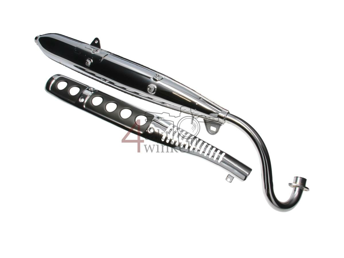 Exhaust standard, high model, fits SS50, with heat shield and accessories