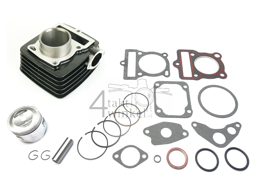 Cylinder kit, with piston &amp; gasket 70cc, Mash, Orion, Zhenhua, black