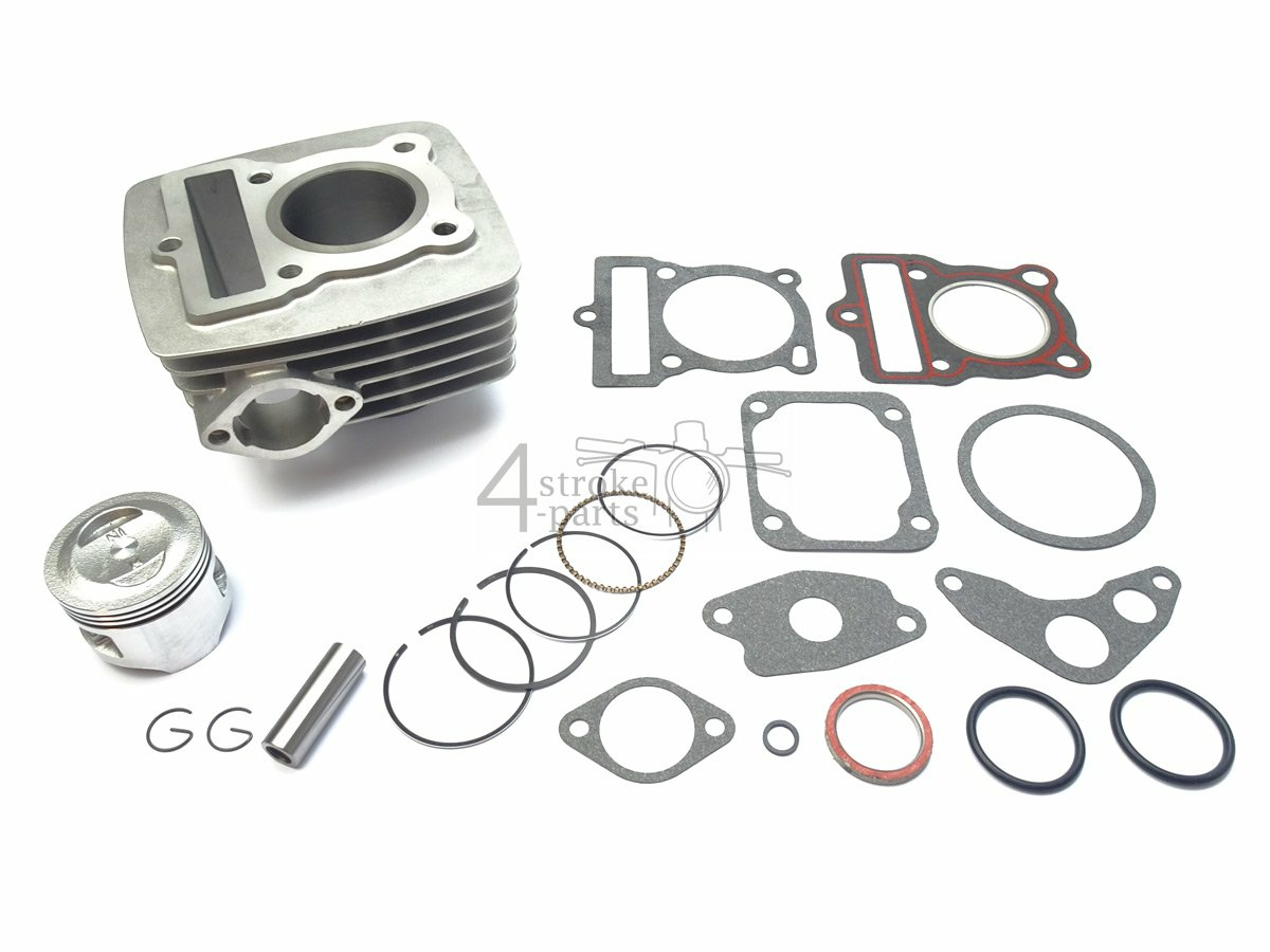 Cylinder kit, with piston &amp; gasket 70cc, Mash, Orion, Zhenhua, silver