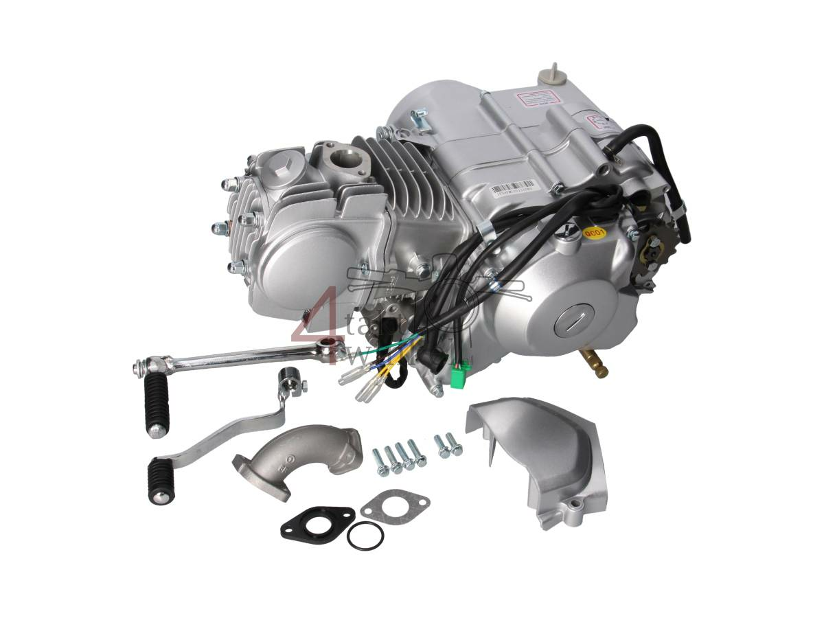Engine, 125cc, manual clutch, 4-speed, starter motor