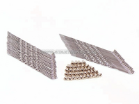 Spokes set, 157mm e.g. 17" streetcub, chrome, twisted