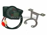 Speedometer set, rpm and km/h digital, 10" version