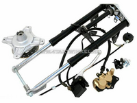 Front fork complete, Dax, old type, with brake disc, black