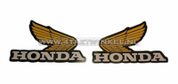 Sticker Honda wing, yellow set middle left & right, original Honda