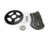 Sprockets and chain set, Mash Dirt 50cc, 13 - 52, x-ring, 17mm shaft