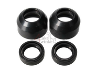 Front fork seal kit, with dust caps, 26-37-10.5, Fits Skyteam, Zenhua, Dax