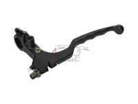 Lever clutch, with support, universal, black, long