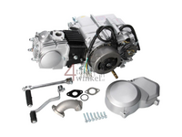 Engine, 85cc, manual clutch, Lifan, 4-speed, silver