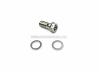 Banjo bolt, M10 x 1.25 thread, Kitaco, Stainless steel
