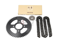 Sprockets and chain set, Mash Fifty, 13 - 52, black, 17mm shaft, A-quality