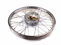 Wheel complete, Front wheel, 17", with brake plate, fits SS50, CD50, CD50s Benly