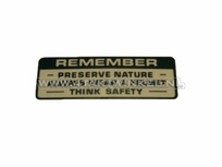 Sticker C50 handlebar &quot;remember&quot; black in 1 language, original Honda