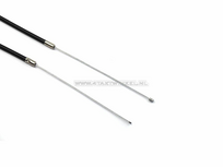 Throttle cable, universal, inside &amp; outside, 2m, black
